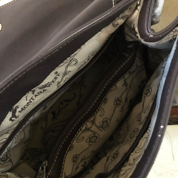 Montana West Brown Floral Cutout Crossbody NWT - Picture 6 of 6